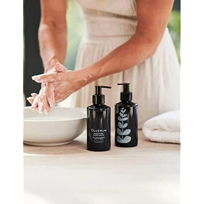 OLVERUM GENTLY CLEANSING & PURIFYING LIQUID HAND WASH. A SULPHATE FREE DENSELY LATHERING CLEANSER. SUITABLE FOR ALL SKIN TYPES, 250ML - Image 4